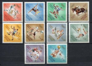 Hungary 1964 MNH Stamps Scott 1598-1606+B237 Sport Olympic Games Horses Football