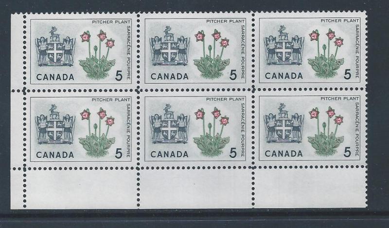 Canada #427i LL Corner Block LL Broken Stamen Variety MNH106