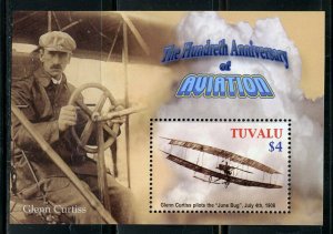 TUVALU 100th ANNIVERSARY OF AVIATION SOUVENIR SHEET MINT NH