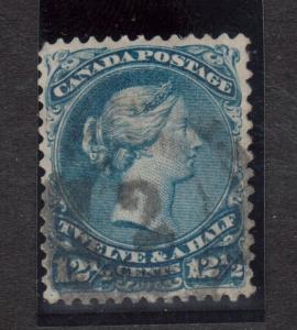 Canada #28 VF Used With 2 Ring 2 Cancel