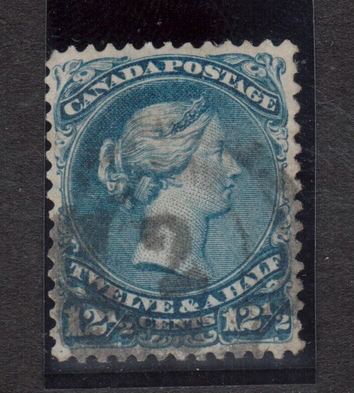 Canada #28 VF Used With 2 Ring 2 Cancel