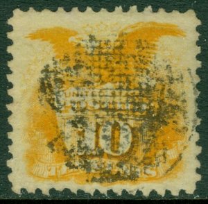 EDW1949SELL : USA 1869 Scott #116 Extra Fine, Used. Great centering. Cat $140.00 