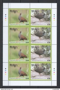 2018 Tonga Fauna Birds Birdpex 8 Expo Scrufowl !!! Full Sheet 4Set ** Ec213