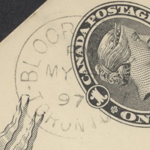 1897 Bloor Street Toronto CDS Postmark PM MY 7 97 On #P13 1c Victoria PSC