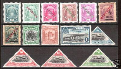 Mozambique Co Sc 22/168 MLH. 14 diff early singles  5;7