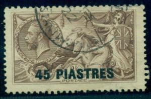 GREAT BRITAIN OFFICES TURKISH EMPIRE #62 45pi on 2sh6p brown, used, VF,