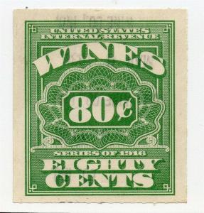USA 1914-18 Wines Revenues Issue Fine Mint Hinged 80c. 312998