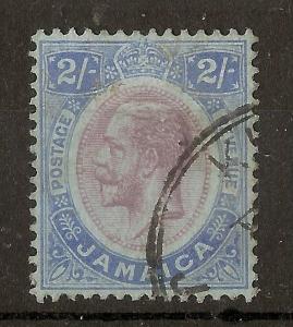 Jamaica 1919 GV 2/-  SG66 Fine Used c£40