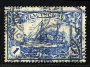 German Colonies, Kiauchau #40 Cat$67.50, 1905 $1 blue, used