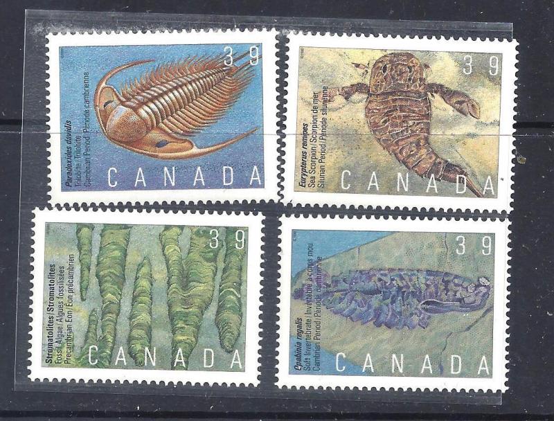 CANADA PREHISTORIC LIFE 1 SCOTT 1279-1282 VF MNH (BS10974)