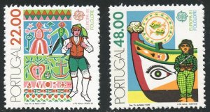 Portugal Scott 1506-07 MVFNHOG - 1981 EUROPA Issue/National Costumes - SCV $3.50