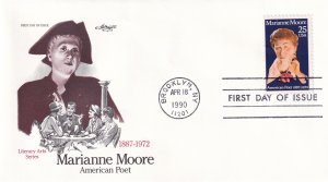 1990, Honoring Marianne Moore, Art Master, FDC (E11533)