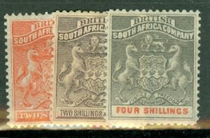 MA: Rhodesia 1-11, 13-14 mint CV $598; scan shows only a few