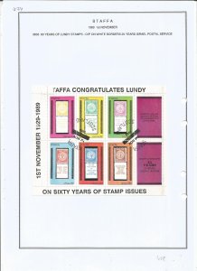 STAFFA - 1989 - Staffa Congratulates Lundy - Sheet - CTO - Private Issue