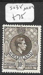 SWAZILAND (P1109B) KGVI 10/- SG 38  MOG