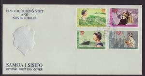 Samoa 446-449 Royal Visit 1977 FDC