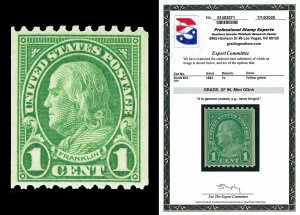 Scott 604 1921 1c Franklin Coil Single Mint Graded XF 90 NH with PSE CERT
