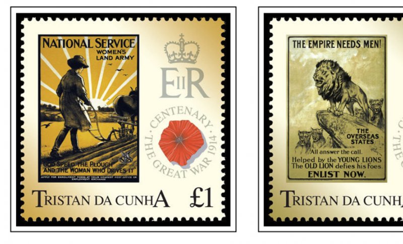 COLOR PRINTED TRISTAN DA CUNHA 2011-2020 STAMP ALBUM PAGES (45 illustr. pages)