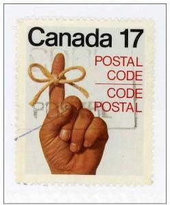 Canada 1979 Scott 816 used- 17c, Ribbon around Man's finger 