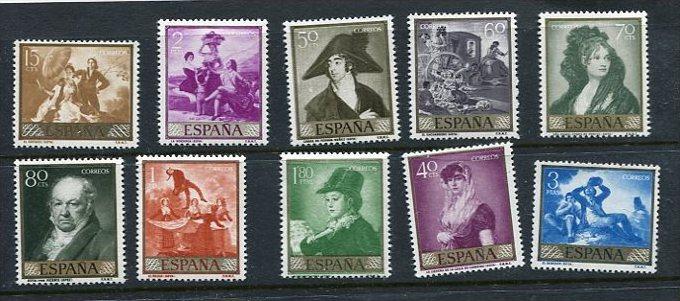 Spain 1958 Sc 867-876 Mi 1107-1116 MNH Art Paintings Francisco Jose De Goya