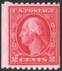 SC#442 2¢ Washington Coil Paste-Up Single (1914) MH