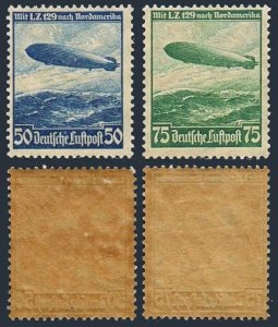 Germany C57-C58,MNH 0riginal gum. Mi 606-607. Air Post 1936. Zeppelin Hindenburg