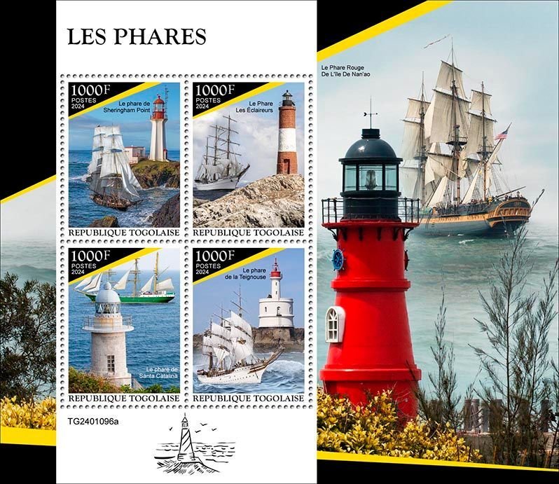 Stamps of TOGO 2024 MNH** - LIGHTHOUSES