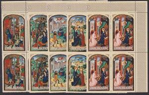 COOK IS 1973 Christmas set MNH blocks of 4.................................67899