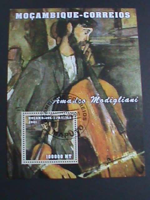 ​MOZAMBIQUE-2001 SC#1509-WORLD FAMOUS PAINTING -AMADEO MODIGLIANI CTO S/S VF