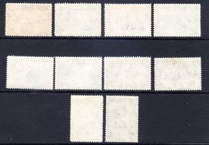 NYASALAND +   1954  + sg 173-182  +SET to 1/-    + MNH -LMM 