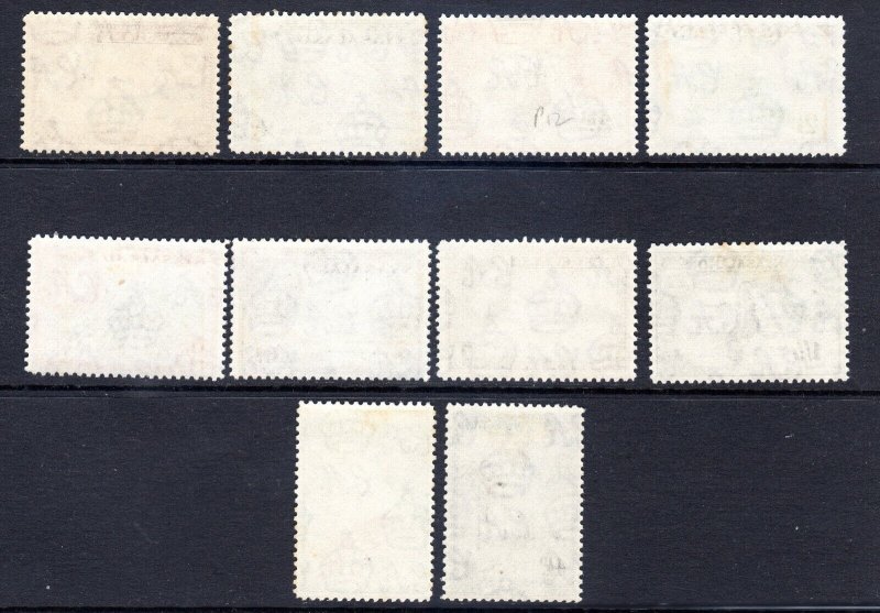 NYASALAND +   1954  + sg 173-182  +SET to 1/-    + MNH -LMM 