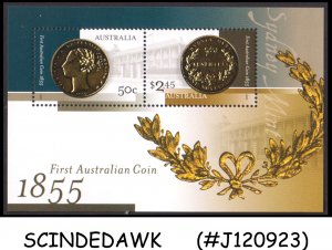 AUSTRALIA - 2005 150th ANNIVERSARY OF 1st AUSTRALIAN COIN - MIN. SHEET MINT NH