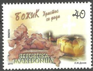 Macedonia 2015 Christmas Food Religion Christianity MNH