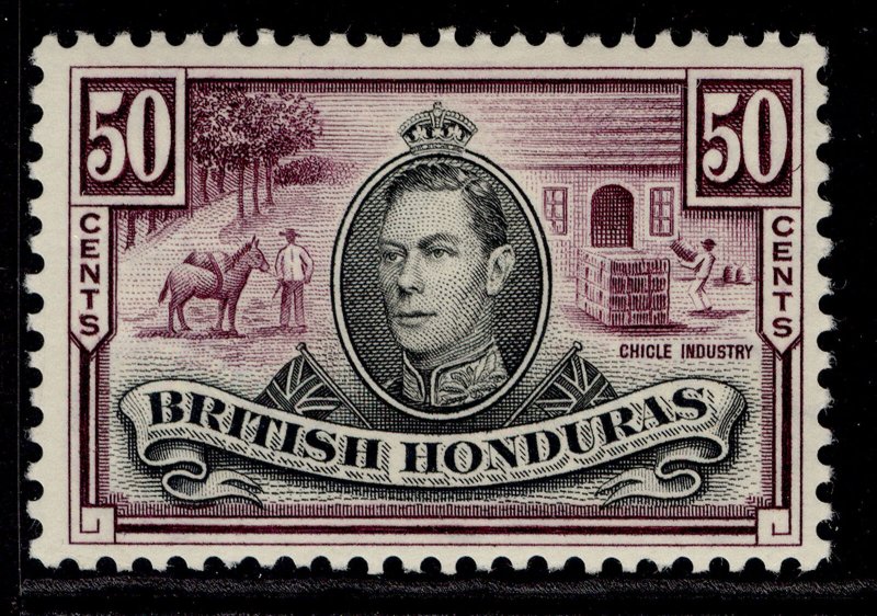 BRITISH HONDURAS GVI SG158, 50c black & purple, M MINT. Cat £40. 