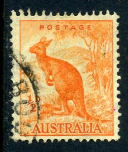 Australia - Scott #166 - ½ p  - Kangaroo - Used