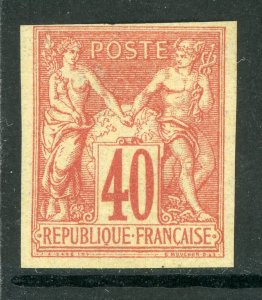 France Colonies 1877 Peace & Commerce 40¢ Vermillion Type 1 Scott # 27 Mint D648