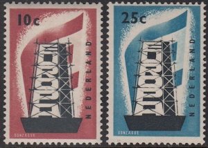 NETHERLANDS Sc # 368-9 CPL MNH - EUROPA 1956