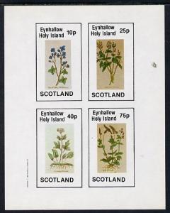 Eynhallow 1982 Wild Flowers imperf sheetlet containing se...