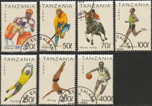 Tanzania, #1018-1024 Used  From 1992, CV-$7.15