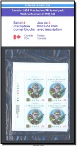 Canada - 1454 Matched set PB Sealed pack - Weihnachtsmann (1992) 84¢