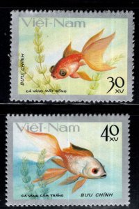 North Viet Nam Scott 904-905 Mint No Gum Fish stamps 1978