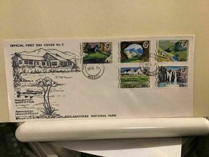 Lesotho 1975 official FDC sehlabathebe national park multi stamp cover R25701