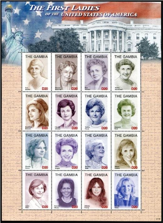 2021 Gambia USA 1st Ladies  MS16 (Scott 3920) MNH