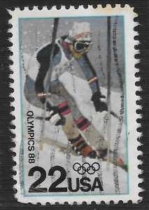 US #2369 22c Winter Olympics - Skiing