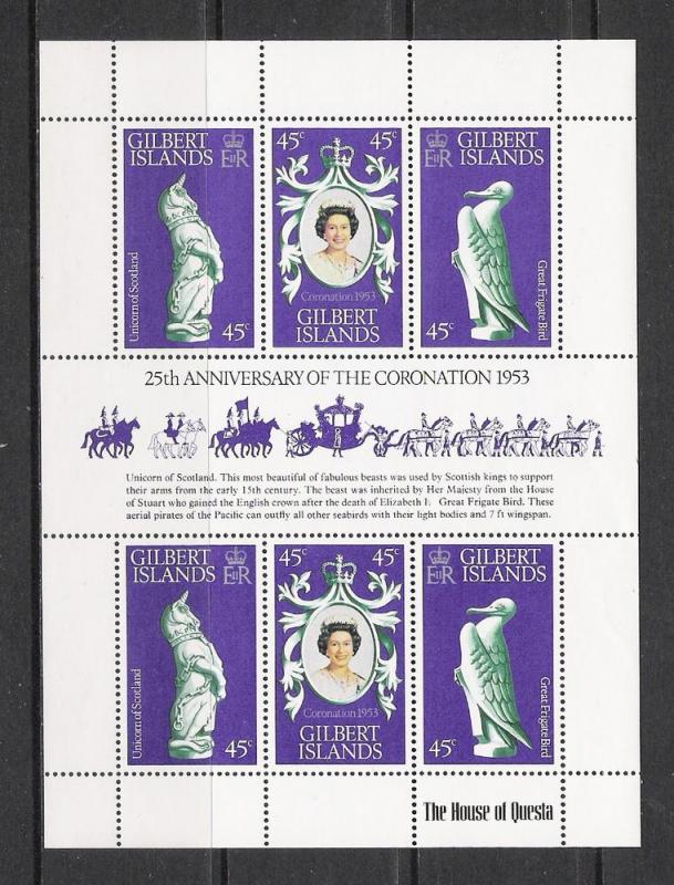 Gilbert Islands #312 Coronation Souvenir Sheet MNH