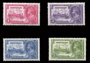 Newfoundland #226-229S (SG 250-253s) Cat£190, 1935 Silver Jubilee, set of fo...