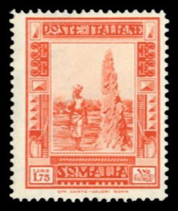 Italian Colonies, Somalia #149a Cat$275, 1934-36 1.75L red orange, perf. 14, ...