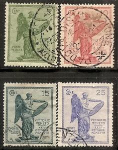 ITALY  136-39 USED 1921 Victory