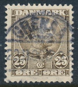 Denmark Scott 67 (AFA 49), 25ø brown Christian IX, F-VF used