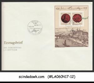 GERMANY - 1982 300th Birthday Of The Alchemist Johann Friedrich Min Sht - FDC